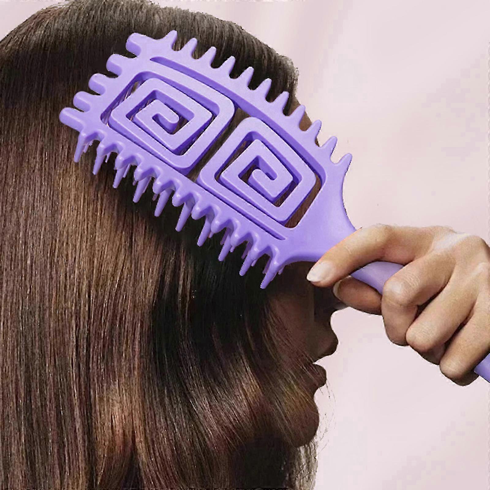 Detangling Hair Brush with compatible withk Curly Hair Brush Hair Styling Brush Massage Comb Curling Brush compatible with Combing and Shaping