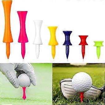 Golf tees kunststof, 70 stuks gemengde maten, duurzame winter kleine kasteel tees in meerdere kleuren (25 mm, 32 mm, 39 mm, 45 mm, 51 mm, 59 mm, 70 mm)
