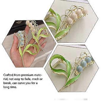 2 Pcs Claw Clip Flower Clips for Hair Extra Large Thick Hairpin Miss