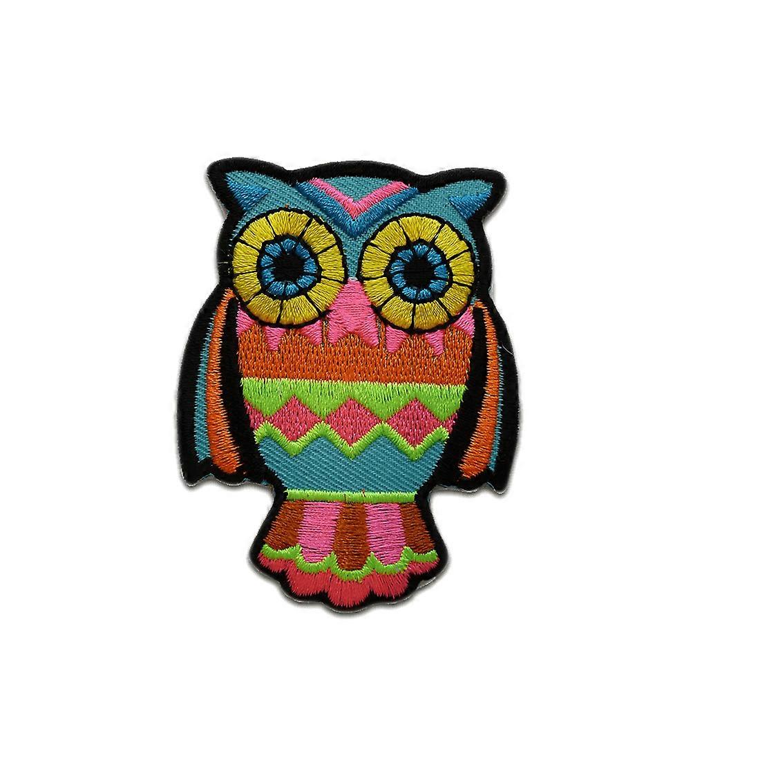 Patch / Iron-on Patch - Owl Animal Kids - Multiple Colors Selectable - 7.5 x 5.5 cm - Patch