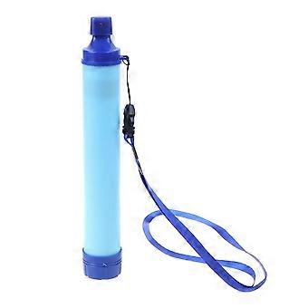 Portable Water Filter Camping Hiking Purifier Straw with Quick Replacement Set and Secure Lanyard Design