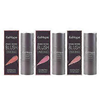 Blushstick met dubbele kop, multifunctioneel, langdurig, natuurlijke gloed, 4 g