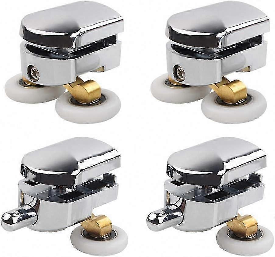 4 Pcs Double Rollers for Shower Door, Sliding Door Replacement Wheels