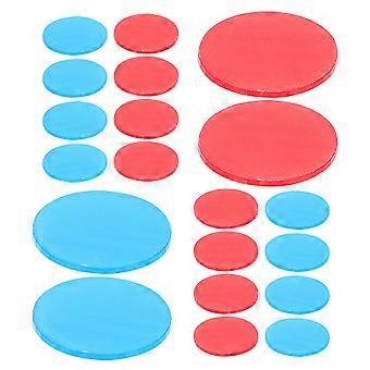 20pcs Acrylic Round Hot And Cold Water Stickers For Faucets Sinks Self-Sticky Hot Cold Water Signs For Bathroom Shower Bathtub Sign Stickers