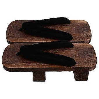 Japanese Wooden Clogs compatible with Cosplay and Parties 2Pcs Traditional Indoor Slippers