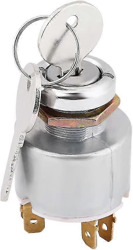 Ignition Switch, Universal 12v Engine Start Switch 3 Position on Off Ignition Control Switch with Key 236.