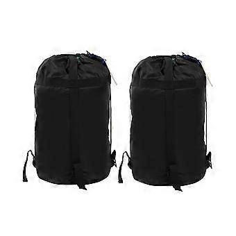 Sleeping Compression Bag Quilts Organizer for Storage Use 2Pcs Black