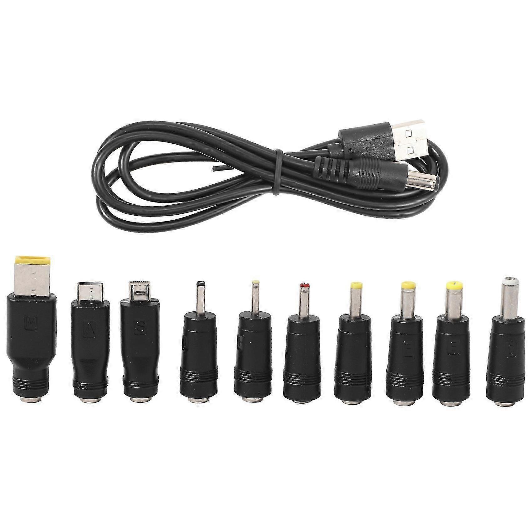 DC Cord USB to 5.5X2.1 Multifunctional Dc Interchangeable Plug