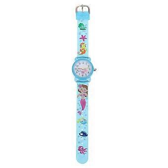 1pc Children Waterproof Watch Student Waterproof Watch Cartoon Mermaid Watch