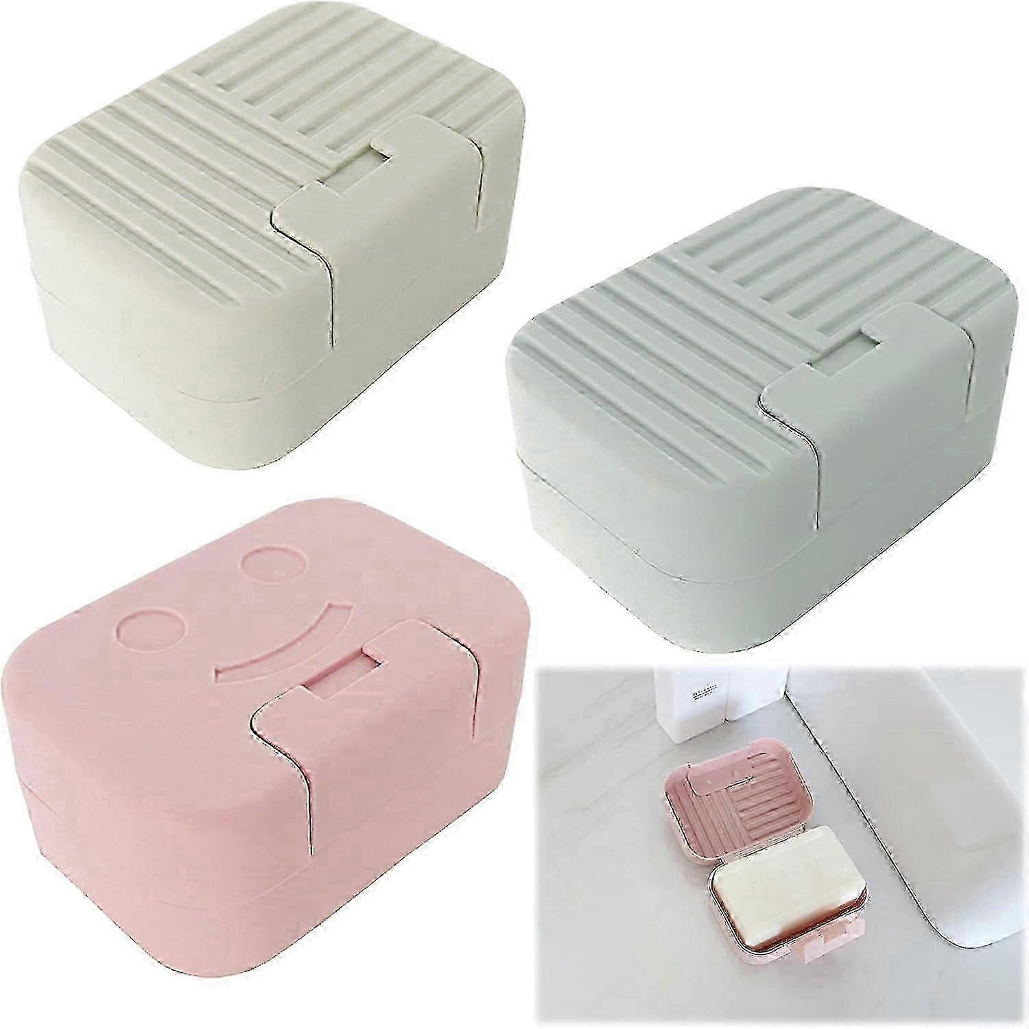 Quick-Drying PP Portable Travel Soap Containers 2 Pack