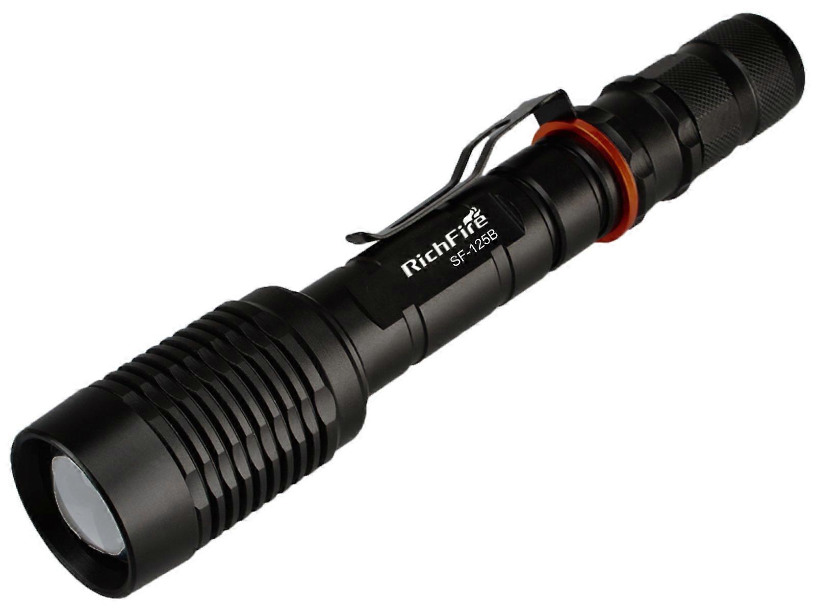 Rechargeable XML T6 LED Flashlight with Adjustable Zoom Beam, 5 Modes Handheld Torch for Camping