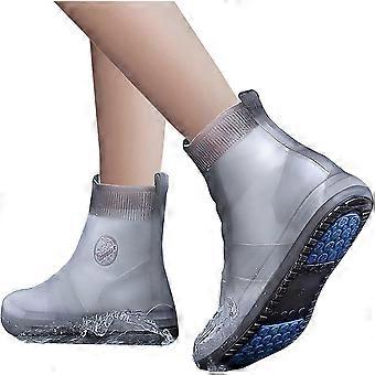 Reusable Waterproof Shoe Covers for Mens Womens, Outdoor Shoe Cover for Rain, Cover for Shoes in Rain Black 2X-  Black   2X-