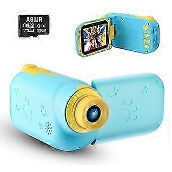 Digitale kindercamera voor jongens van 3 tot 10 jaar, 1080p HD-videocamera speelgoed met 2,4 inch scherm en 32 GB geheugenkaart.