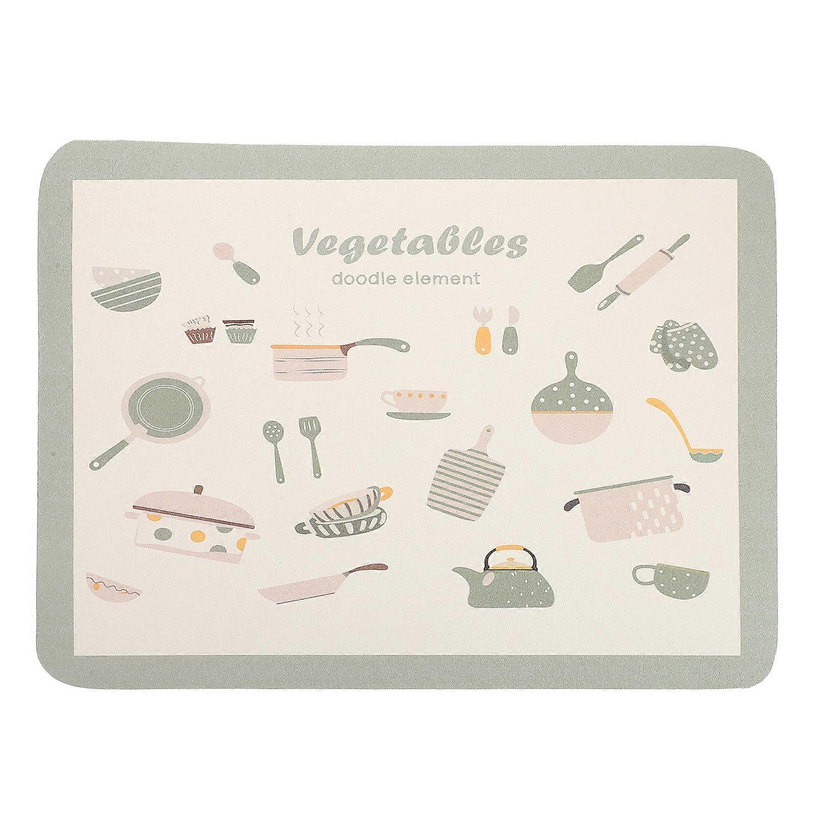 Multi-Color Polyester Dish Drying Mat for Kitchen Counter Absorbent Mat