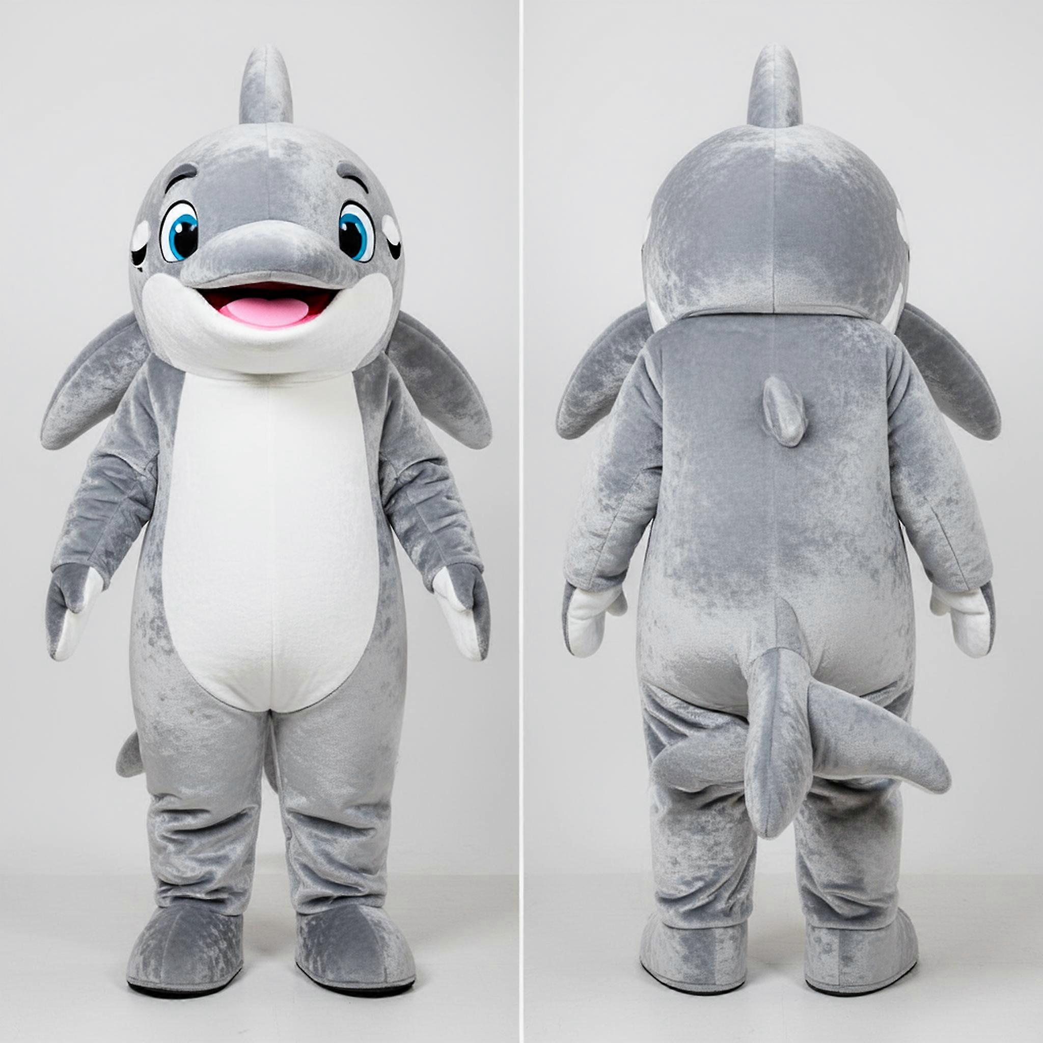 MASTICOT Silver Sleek Killer Whale Mascot