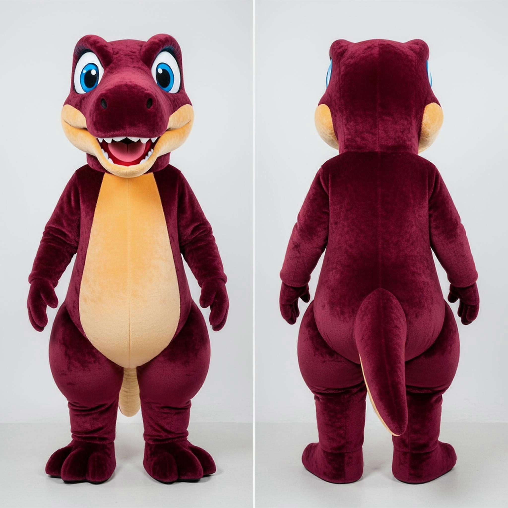 MASTICOT Maroon Broad Shouldered Coelophysis Mascot