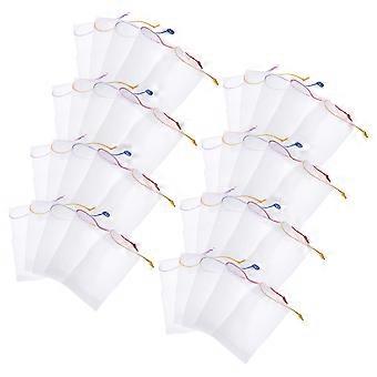 Sacos de sabonete PE para uso de limpeza com cordão, pacote com 40 unidades.