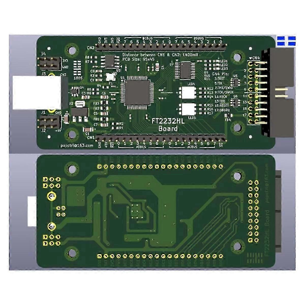 The FT2232HL Development Board FT2232H USB Interface is Compatible with UART / SPI / JTA OpenOCD
