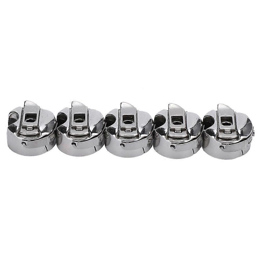 5pcs Sewing Machine Bobbin Cases Metal Embroidery Bobbin Cases for Front Loading