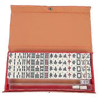 Portable Mini Mahjong Set, Melamine Tiles, 146 Tiles with Storage Box, for Travel, Outdoor, Party