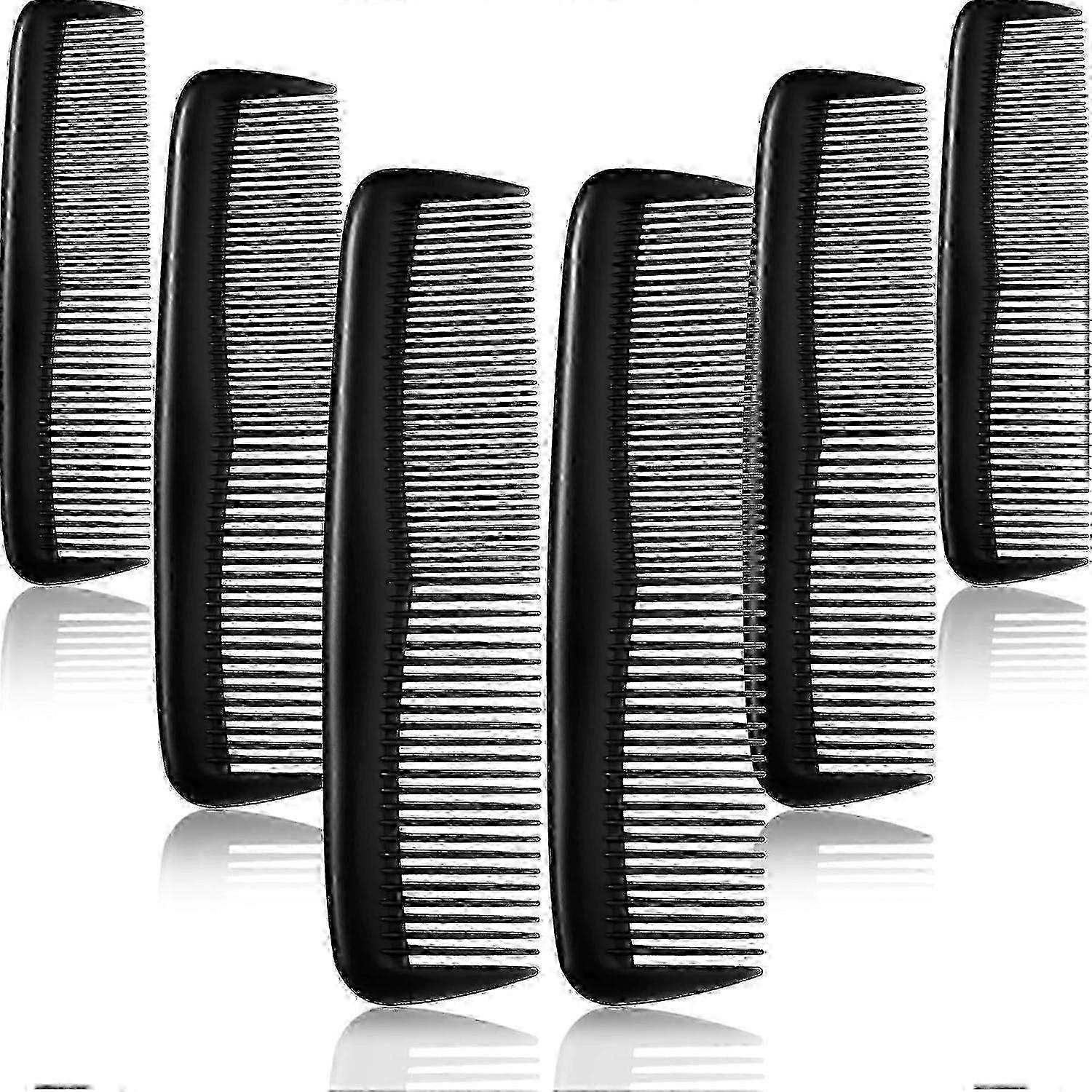 12 Flexible Black Combs Pocket Size