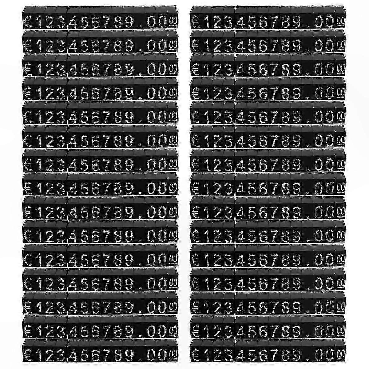 30 Sets Plastic Cube Price Display Tags Adjustable Number Stand Frame Label Shop-Good