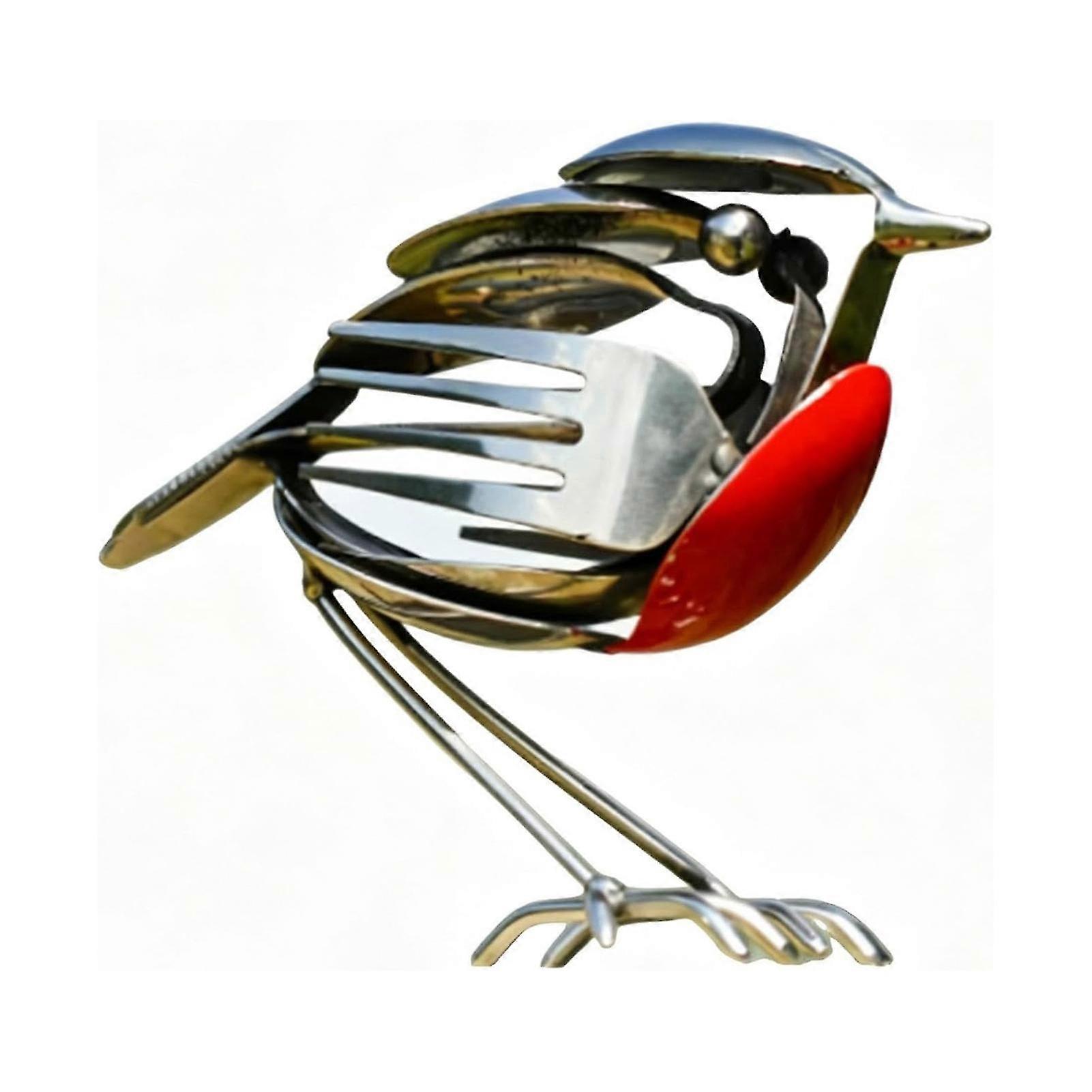 Rustic Robin Ornament Upcycled Cutlery