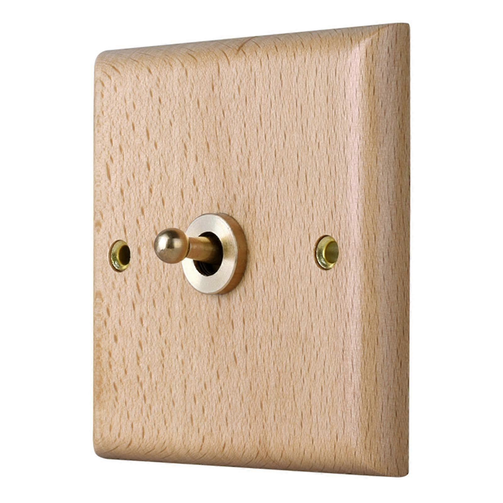 Retro Solid Wood Wall Switch Cover
