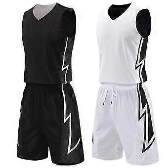 2026 Adult Men Reversible Basketball Training Jersey Set Team Tracksuits Breathable Double Sided Basketball Jerseys Uniforms