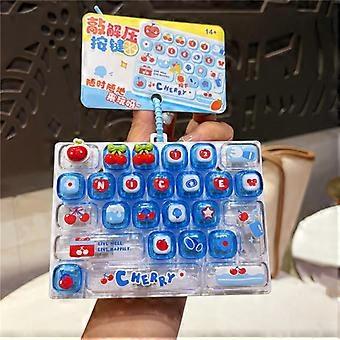 26 Key Anti Anxiety Click Button Toy Soft Silicone Decompression Pendant Suitable for Backpack Hanging Kids Daily Play