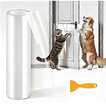 Door Protector From Dog Scratching Transparent Dog Guard for Dogs Cats (118 X8.3