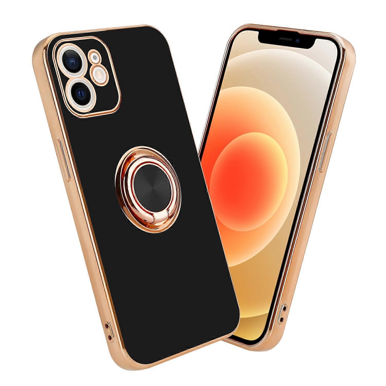 Case compatible with iPhone 12 TPU protective case - with camera protection and ring