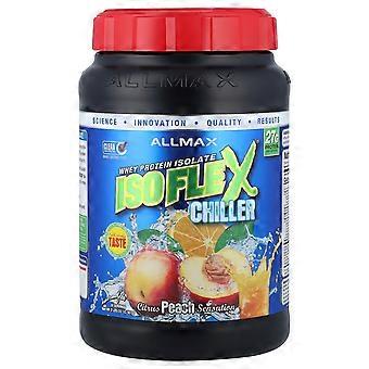 ALLMAX, ISOFLEX® Chiller, aislado de proteína de suero, sabor cítrico y melocotón, 907 g (2 libras)
