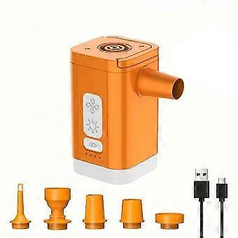 Portable Mini Air Pump Mattress Vacuum Pump Electric Air Compressor Inflator/Deflator Pumps with LED Light-JXLGV
