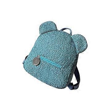 Women Backpack with Cute Bear Ears, Lightweight Soft Daypack, Comfortable Straps, Blue Casual Style