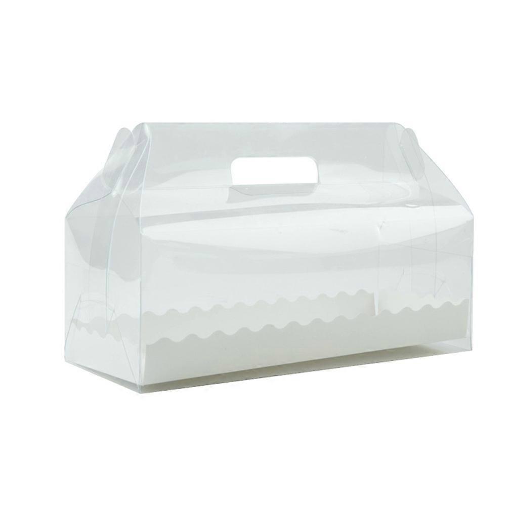 Cake Roll Box compatible with Storage Use 4Pcs Transparent Portable Cake Roll Boxes