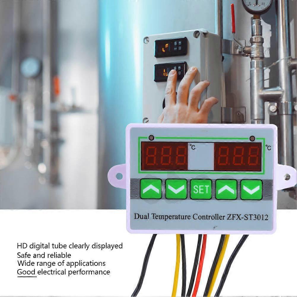 ST3012 Temperature Controller Intelligent Digital Displayed Dual Channel Temperature Control SwitchAC220V