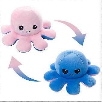 20cm 30cm 40cm Giant Reversible Octopus Stuffed Animal Reversible Happy Sad Octopus Plush Toy Gift FQ Seasonal Party Accessory