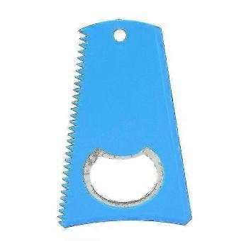 Surfboard Wax Comb and Remover Cleaning Tool - Portable with Jagged and Straight Edges for Texturing and Scraping, Blue-brnv