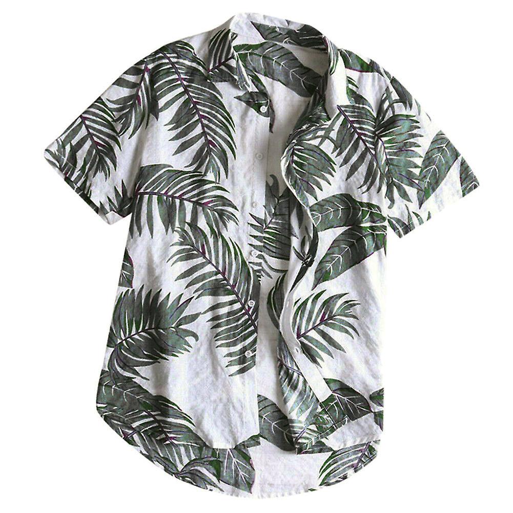 Erkekler Hawaii Tarzı Kısa Kollu Baskı Yaz Plaj Tatili İçin Moda Gömlek