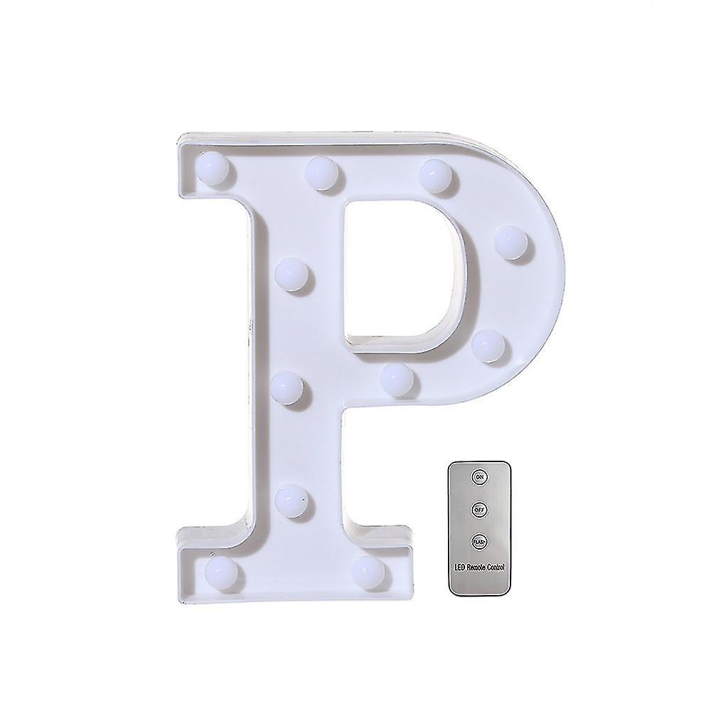 Remote Control Alphabet Letter Lights Led Light Up White Plastic Letters Stand A Q