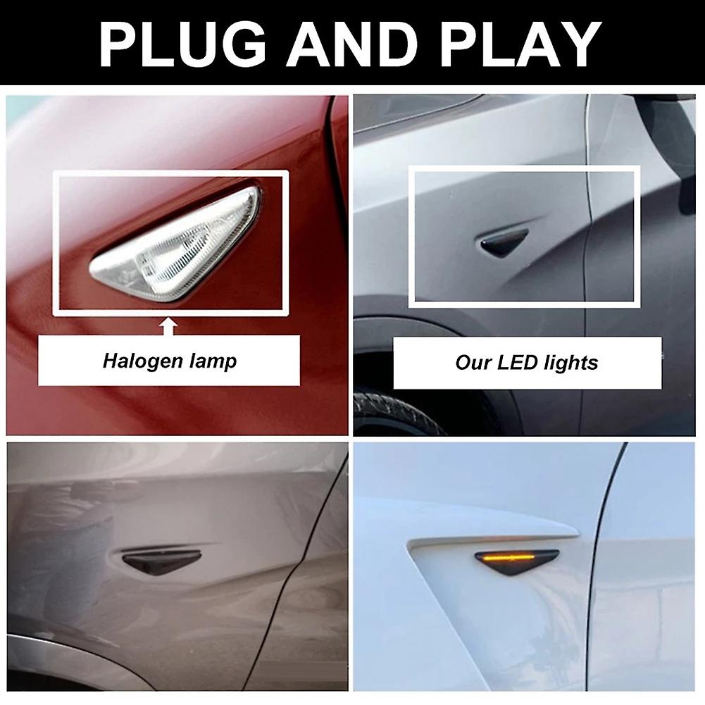 Huhpa LED Blinkerlicht Set Dynamisch Für BMW X3 F25 X5 E70 X6 E71 (Smoked)