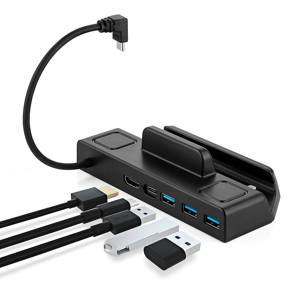 Docking Station for Deck HUB USB C+3XUSB3.0 4K 60HZ -Compatible for Deck Console Holder