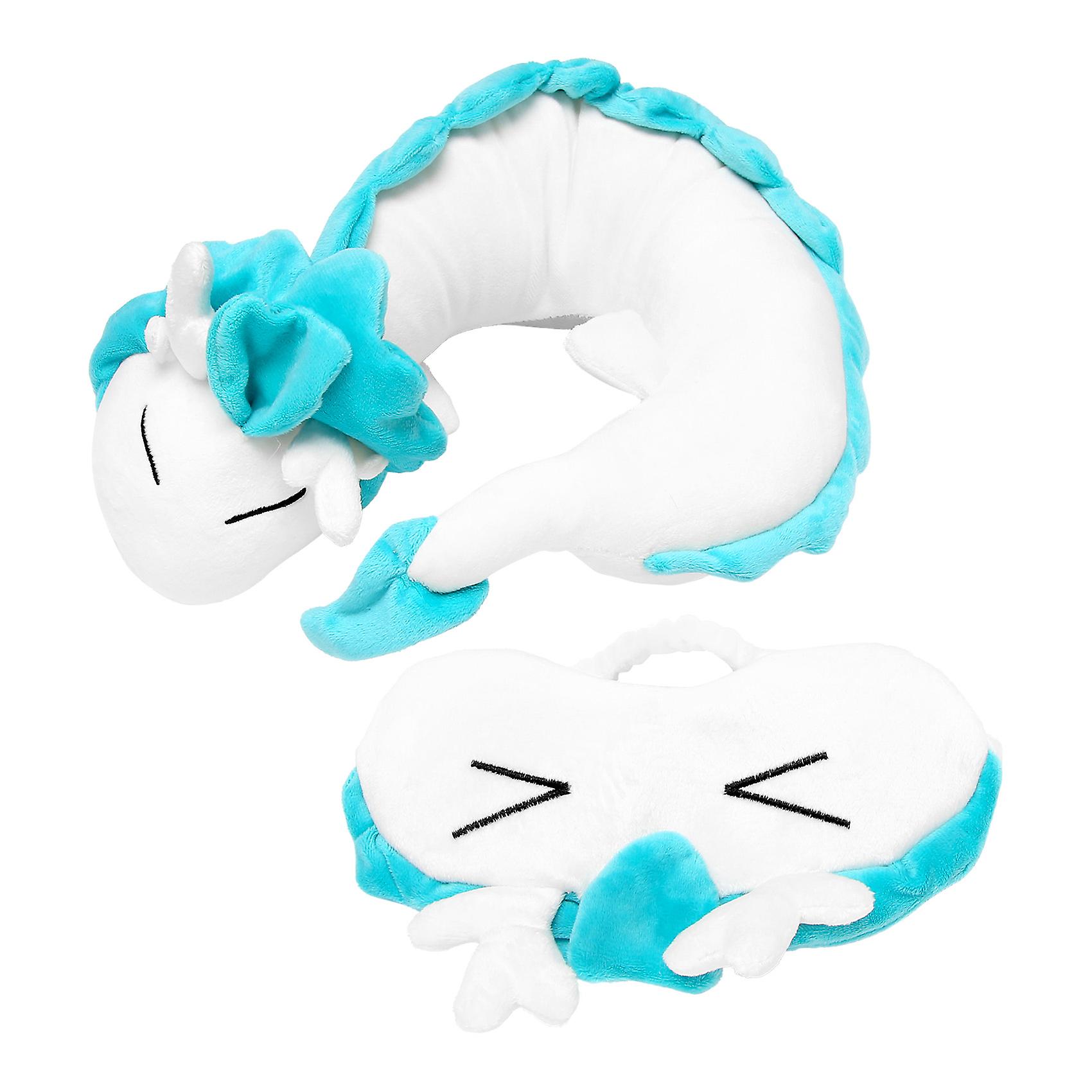 Cute White Dragon Neck Pillow, Japanese Animation Plush Animal Neck Pillow, Animal Body Pillow with