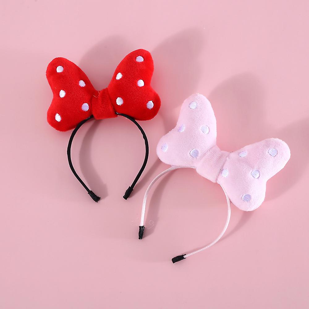 Dog fur bow tie and rubber ribbon dog fur accessories for puppy 2pcs