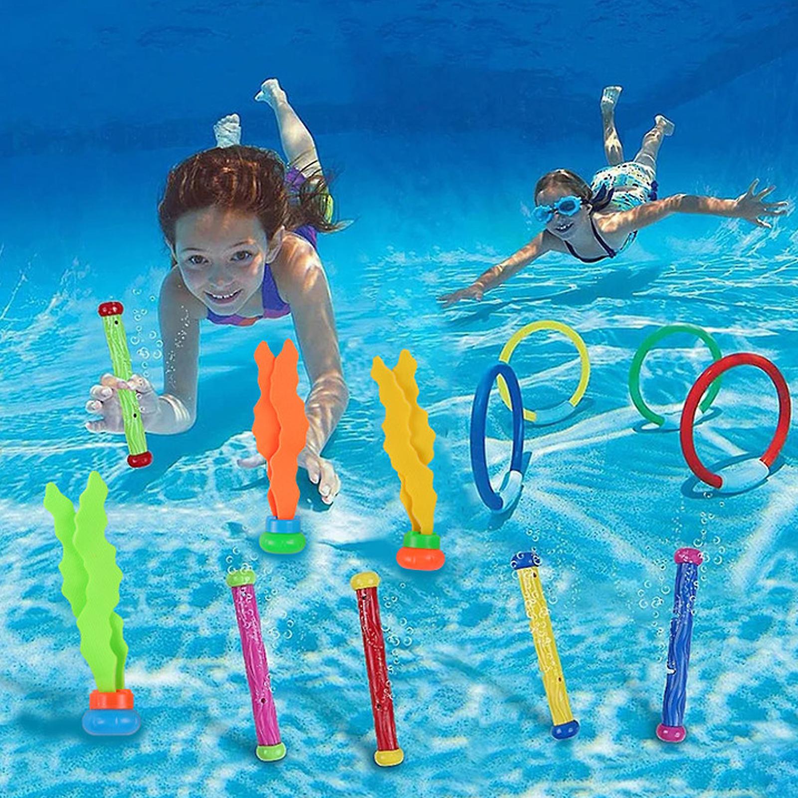 Aros Piscina Para Niños Buceo 28 Piezas Juguetes De Buceo Para