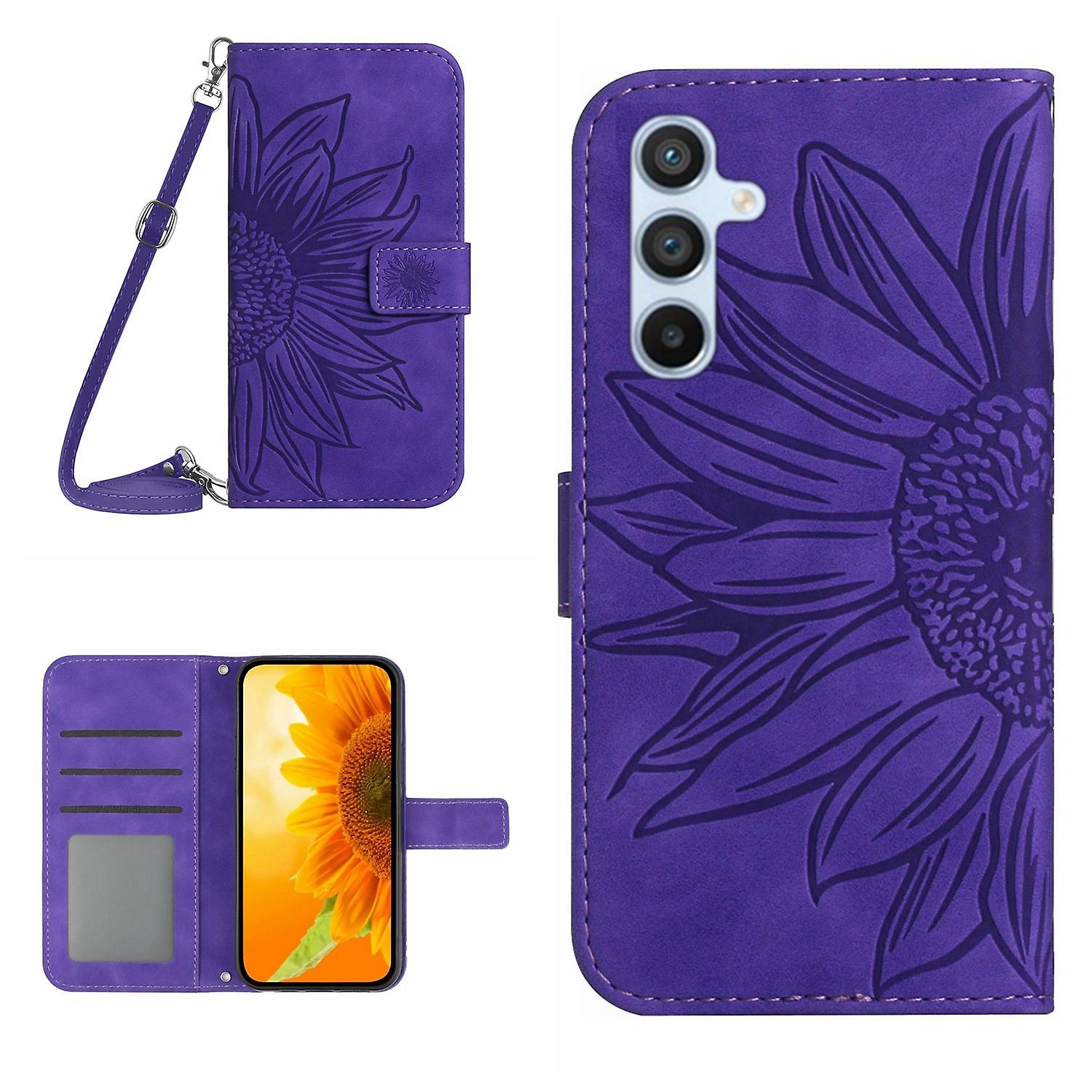 Sun Flower Leather Case For Samsung Galaxy A24 4G