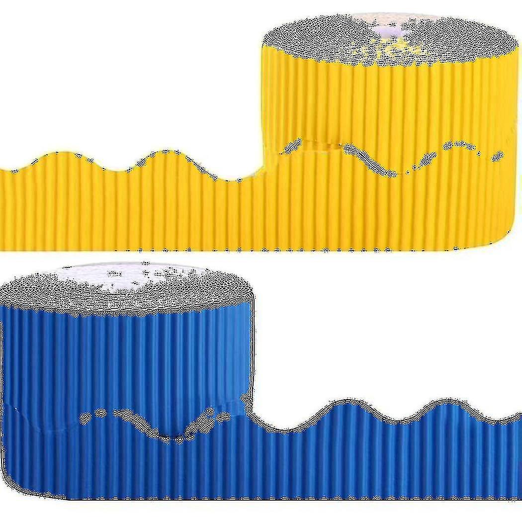 2 Bulletin Board Borders Scalloped Border Decoration Background Paper For Decorative Borders (yello