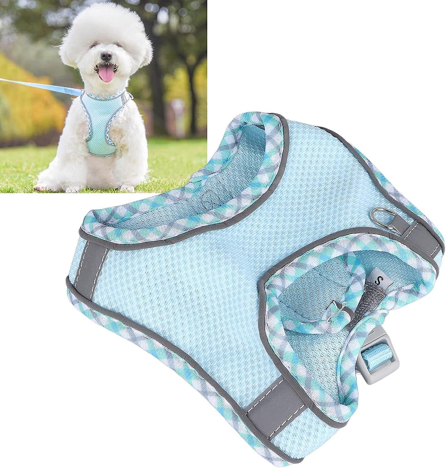 Reflective Adjustable Dog Harness And Leash Set, Upgraded Design, Polyester Material, Suitable For Dogs And Cats, With Traction Rope For Easy Control 