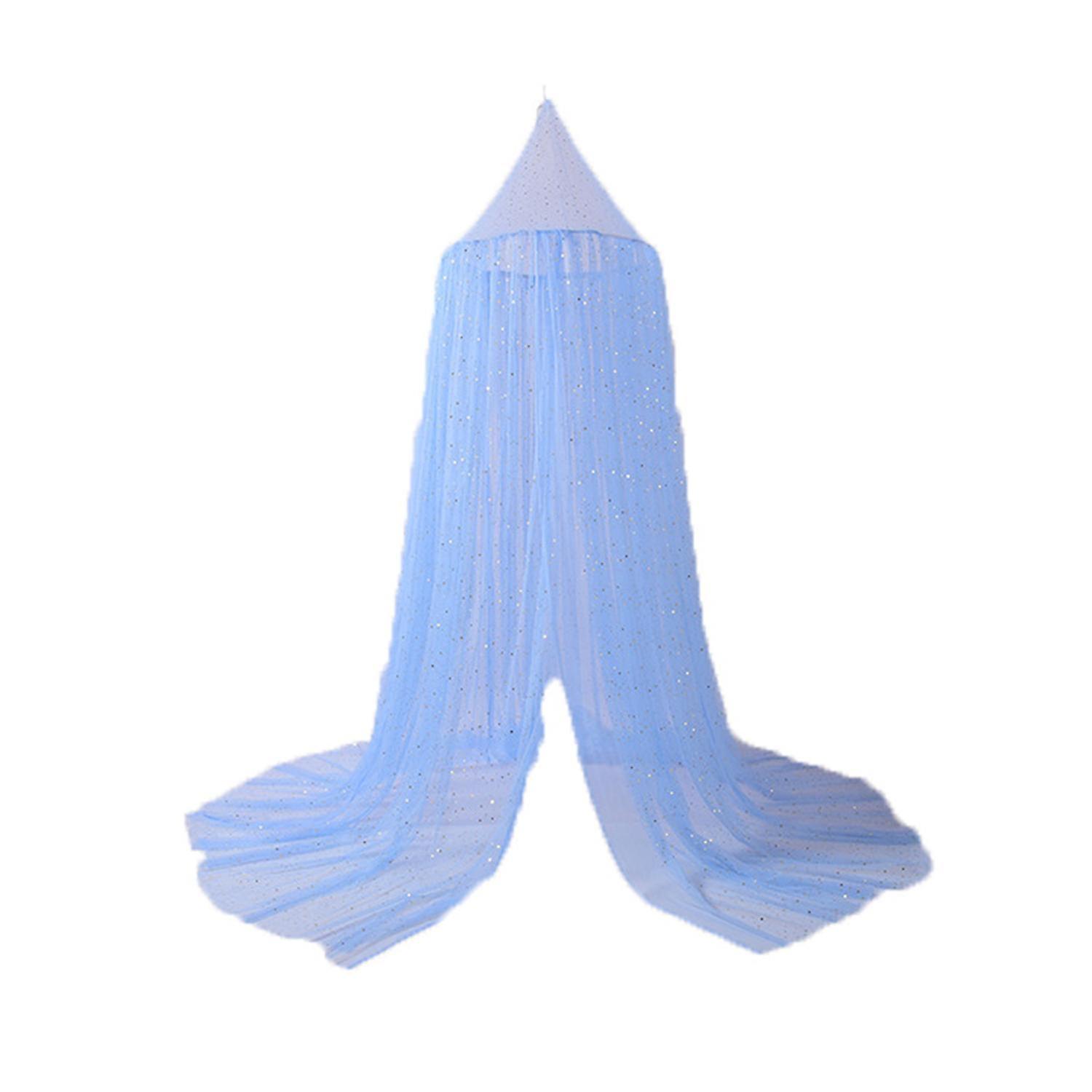 ZHOUBA Mosquito Net Soft Star Sequin Net Yarn Cute Canopy Crib Curtain for Baby Room